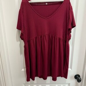 Elegant Burgundy Women's Top